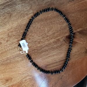 Black Gold Bead Necklace